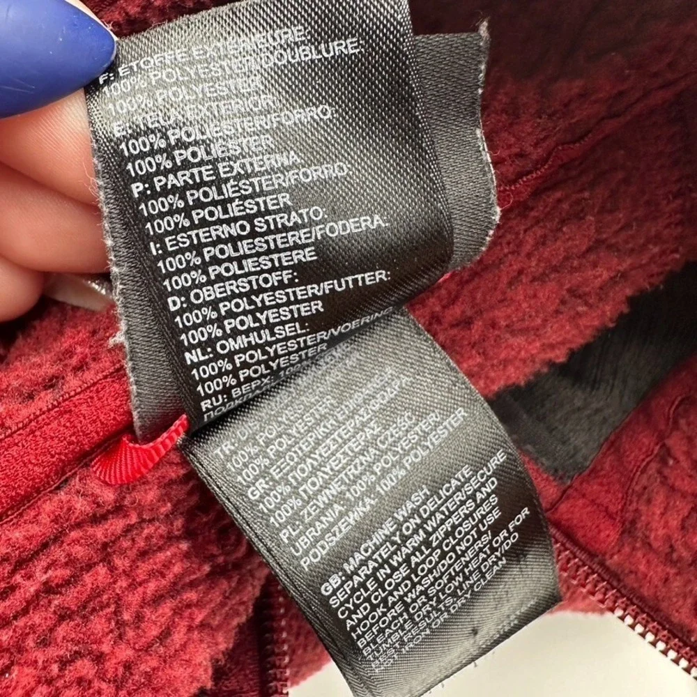 The‎ North Face 1/4 Zip Pull Over Thick Sweater Red Men's Size M Medium